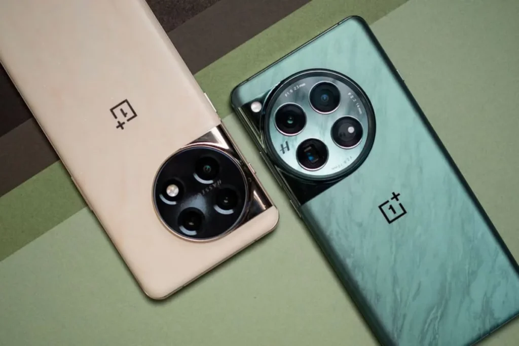 OnePlus 13 smartphone in various colors